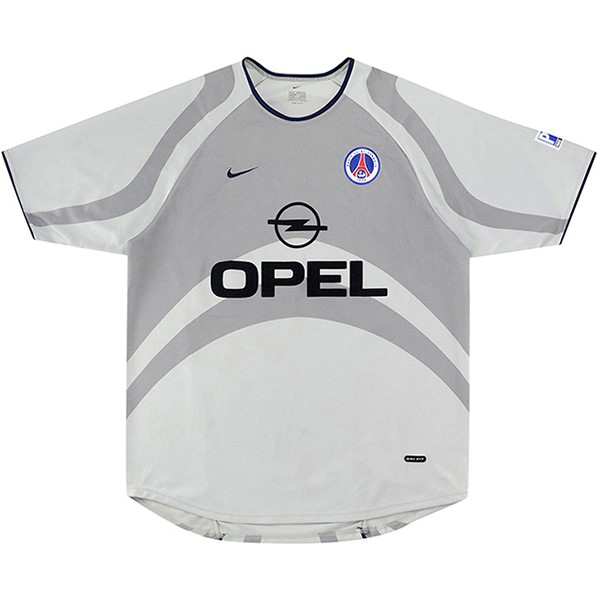 Auswärtstrikot Thailand Paris Saint Germain Retro 2001 Grau Günstige Fußballtrikots